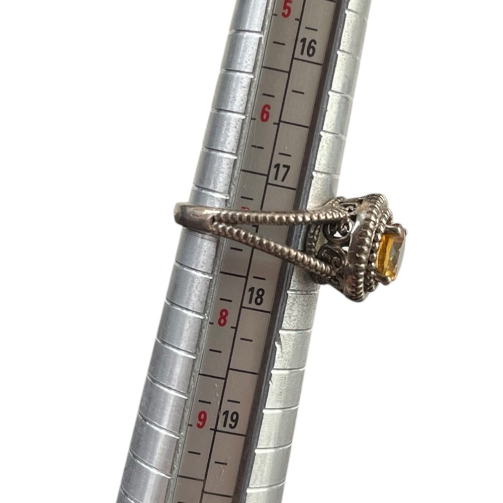 Signed Sai 925 Silver Open Back Multi Faceted Pro… - image 6